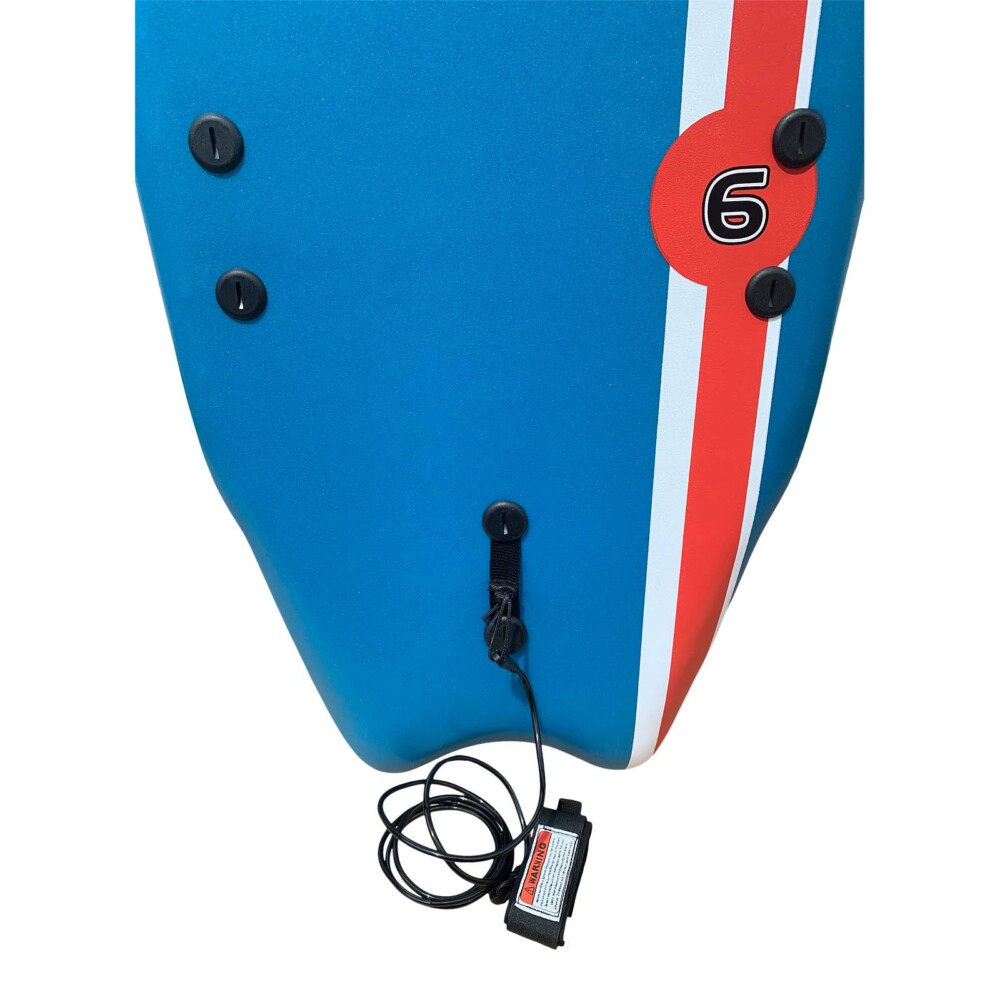 6ft-Australian-Board-Co-Pulse-Soft-Foamie-Learner-Surfboard-LEASH