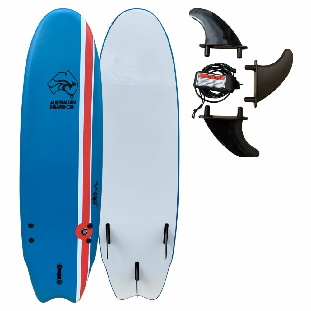 6ft-Australian-Board-Co-Pulse-Soft-Foamie-Learner-Surfboard-PACKAGE