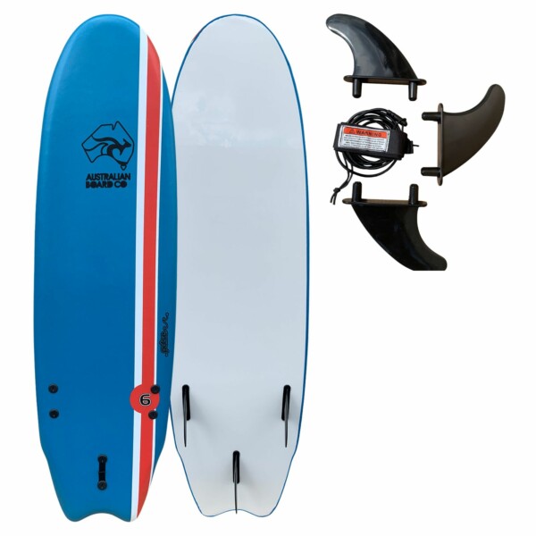 6ft-Australiano-Board-Co-Pulse-Soft-Foamie-Learner-Surfboard-PACKAGE