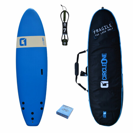 CHECK BAG - 9' x 26" SSR Beginner Softboard Surfboard Wide Package - Includes Bag, Leash, Fins & Wax