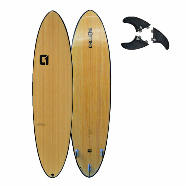 Longboard Surfboard - 9ft Bamboo Pin Tail Epoxy Longboard