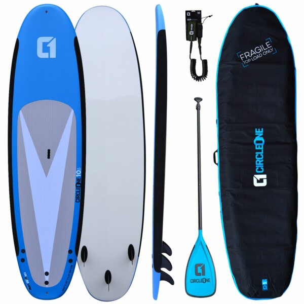 10' 6" Soft-Top Stand Up Paddle Board Package - Bag, Leash & Paddle Included